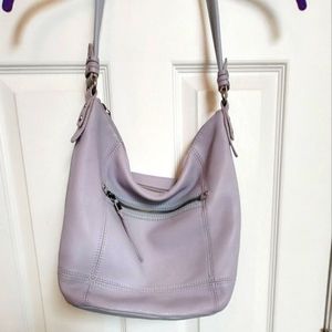 THE SAK  Leather lavender hobo bag .